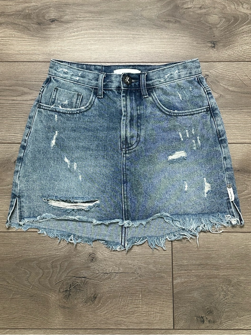One Teaspoon 2020 Mini Super Fitted Short Jean Skirt Blue Size 27